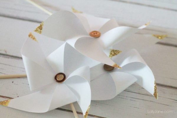 Super easy gold tipped pinwheels!