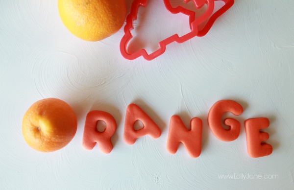 Easy to make orange scented play dough! Your kids will love making this and you'll love the smell!