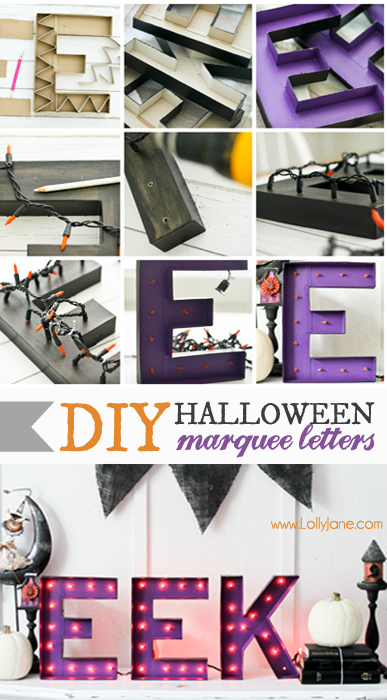 DIY Halloween marquee letters