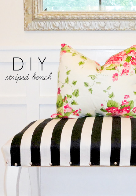 DIY Striped bench