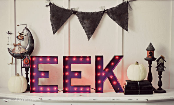 DIY Halloween Marquee Letters