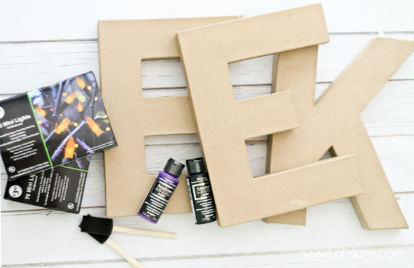 DIY Halloween marquee letters