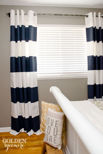 DIY painted striped curtains