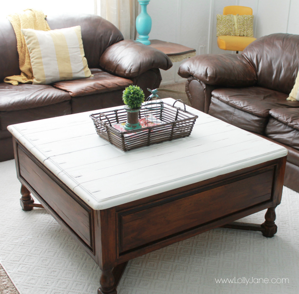 DIY two-tone coffee table tutorial!