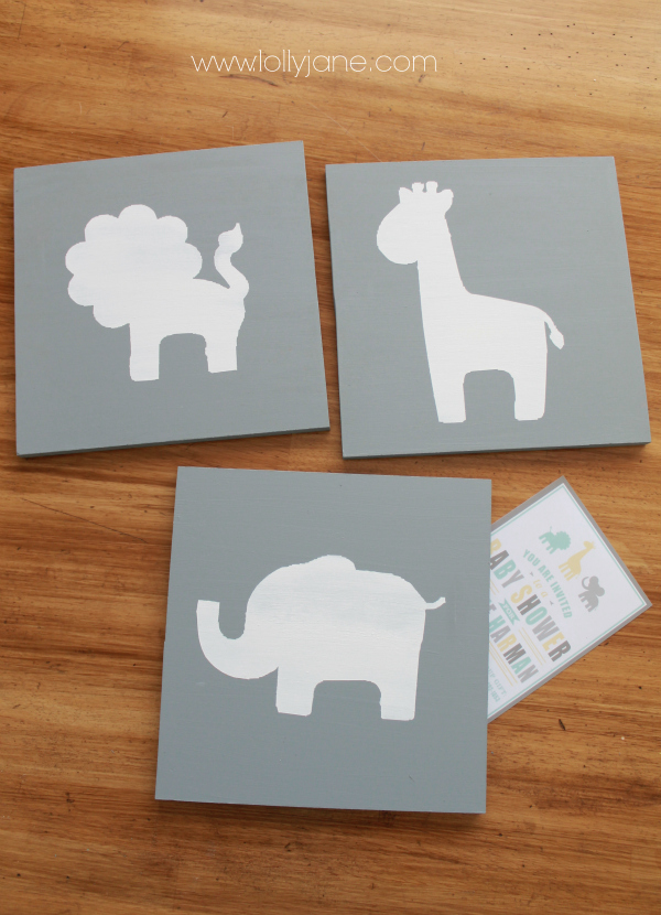 How to make nursery animal wall art #diy #nurseryart