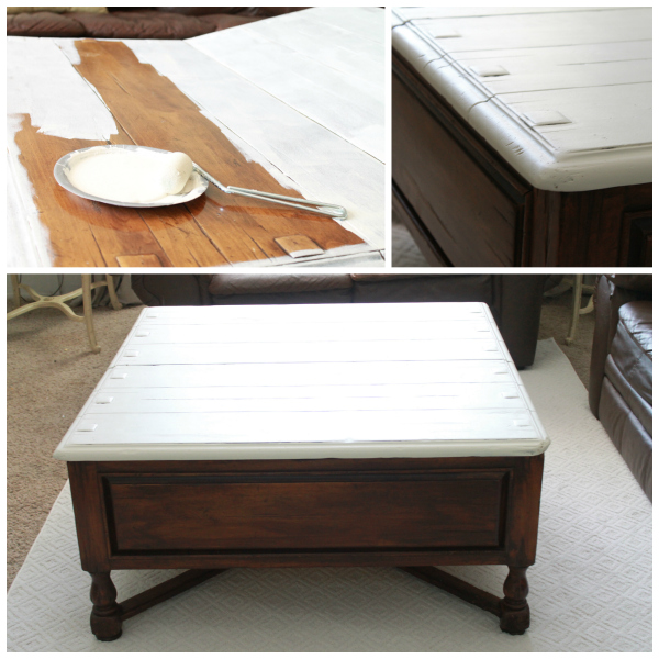 DIY two-tone coffee table tutorial, directions.