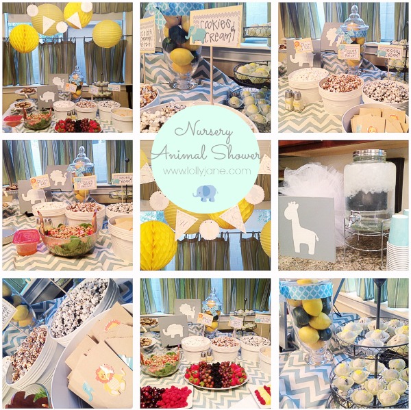 Adorable nursery animal baby shower!