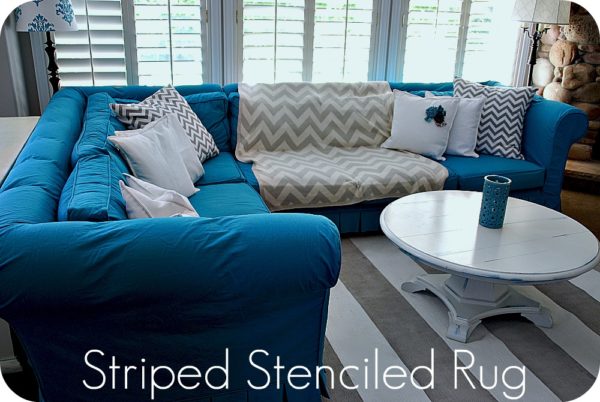 DIY striped nautical rug