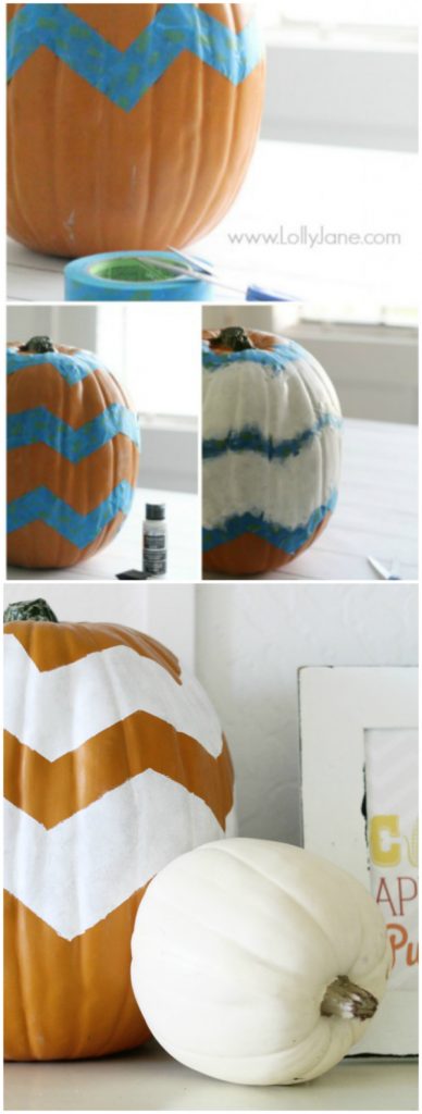 DIY: chevron pumpkin | lollyjane.com