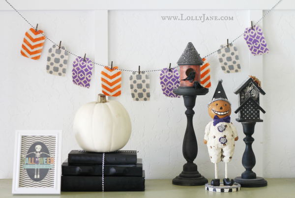 How to make a stenciled Halloween bunting, so easy!!