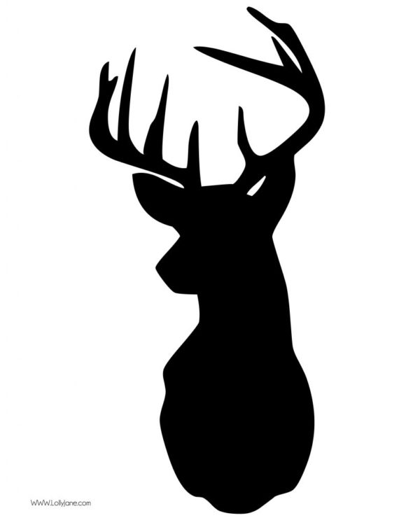FREE deer head clip art in high res. Great for printables and home decor projects (;