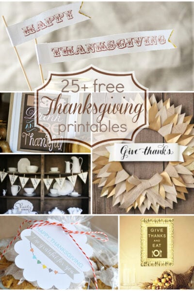25 FREE Thanksgiving printables!