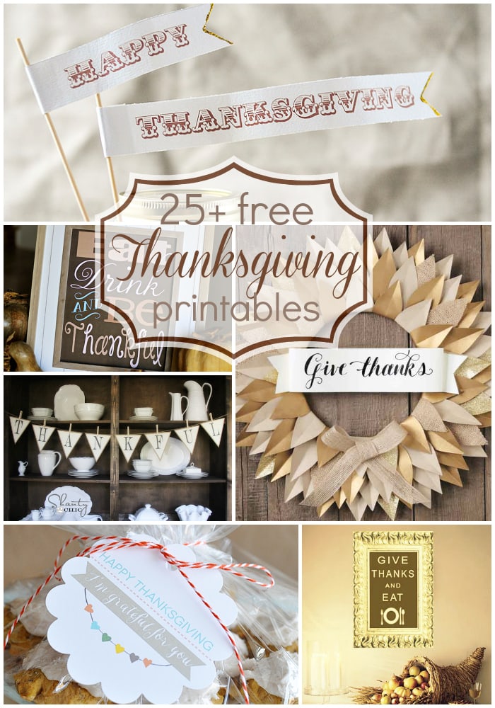 25+ Free Thanksgiving Printables