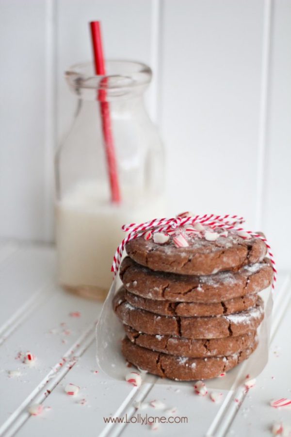 Chocolate mint crinkle cookies #shop