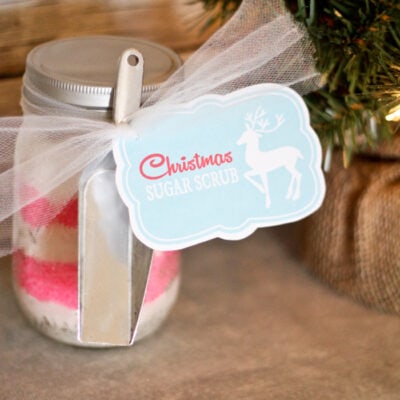 Christmas sugar scrub + free printable tag