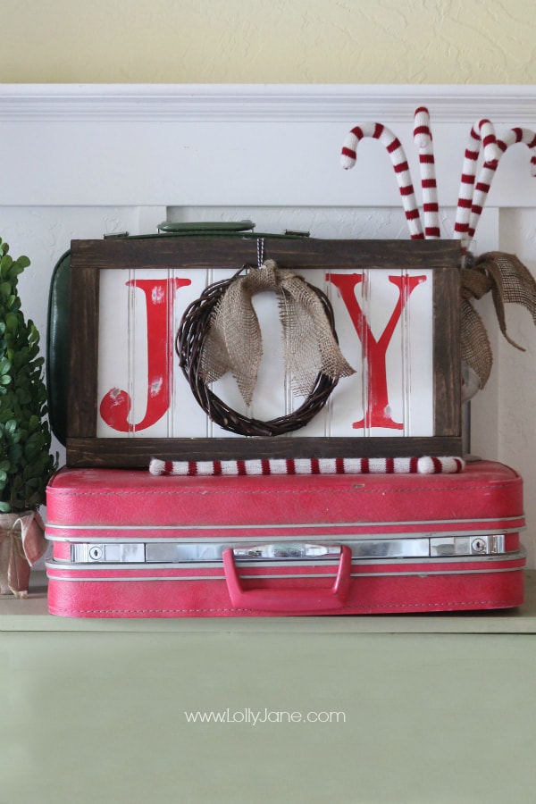 Christmas JOY wreath sign