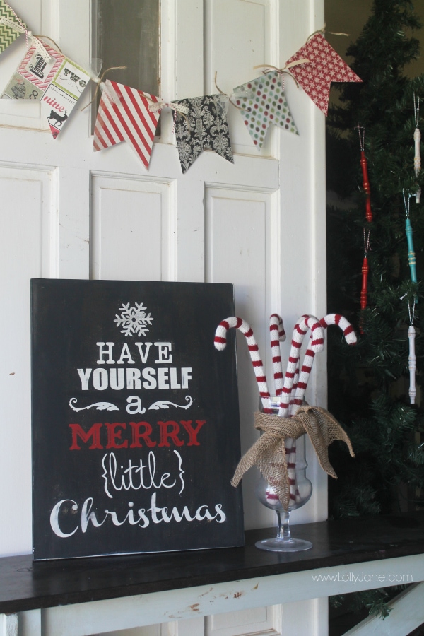 Have yourself a Merry little Christmas sign via www.lollyjane.com