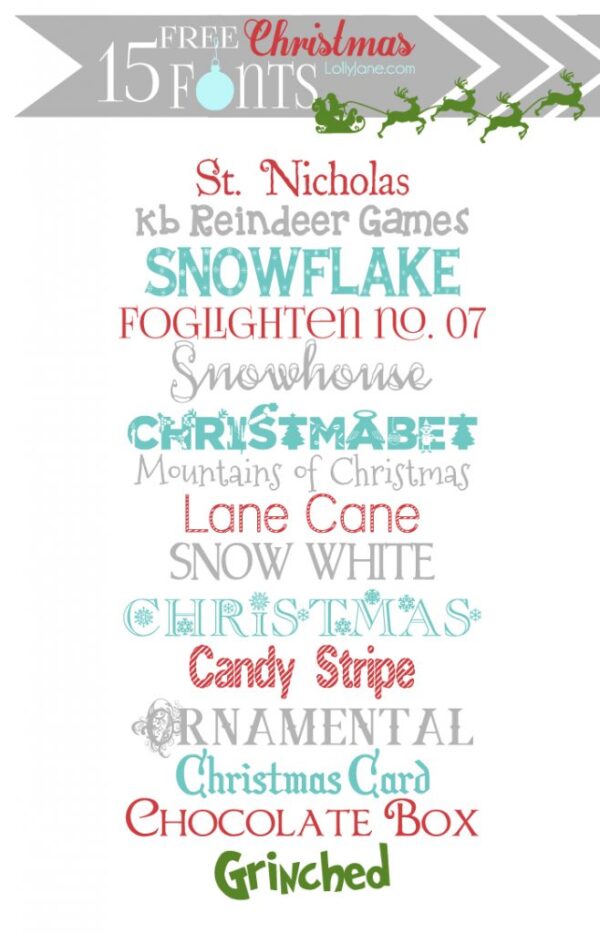 Christmas countdown Free 8x10 printables