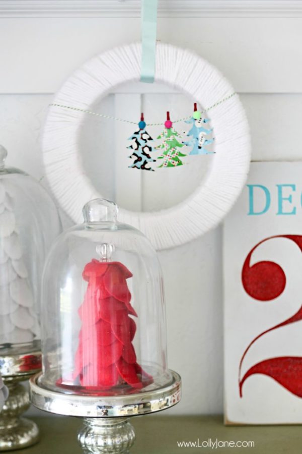 DIY Christmas Tree Bunting (made from Duck Tape!)