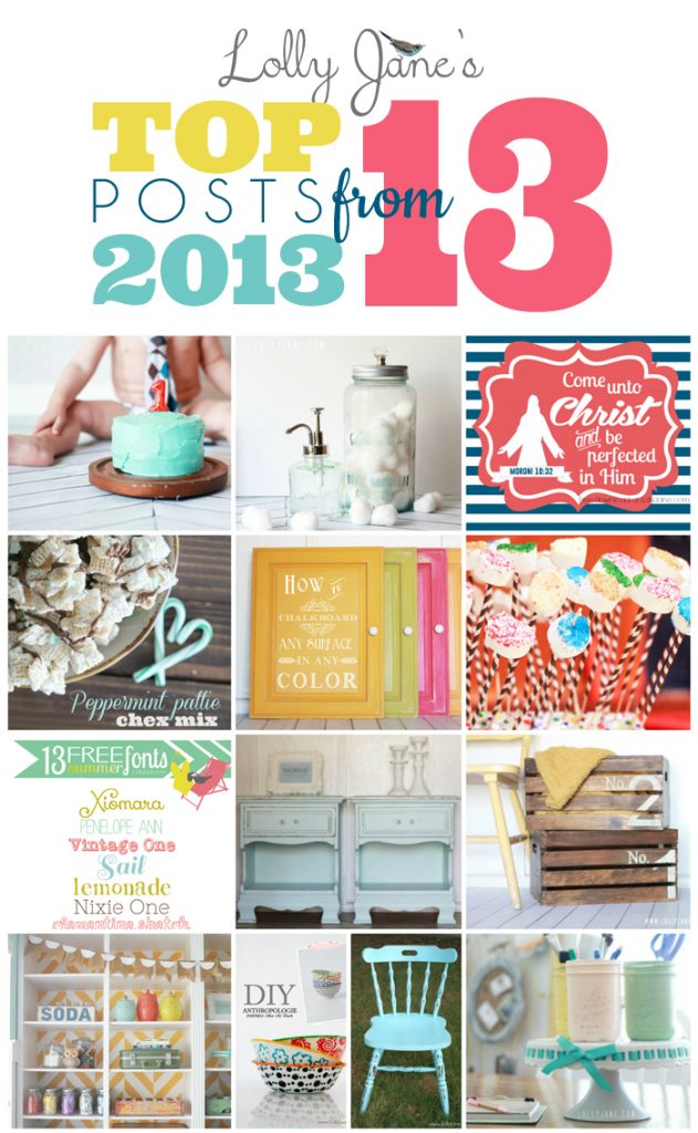 Lolly Jane.com's top 13 posts of 2013 (cute site with easy tutorials!)