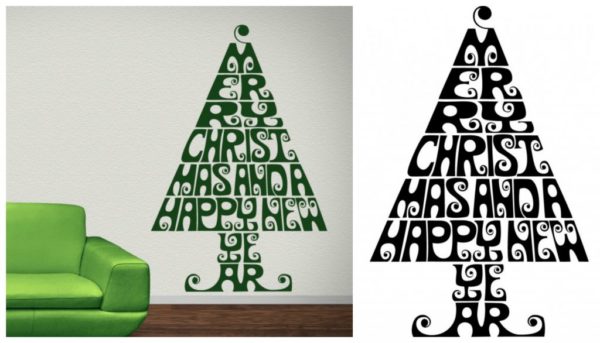 Merry Christmas tree decal from iconwallsticker.com