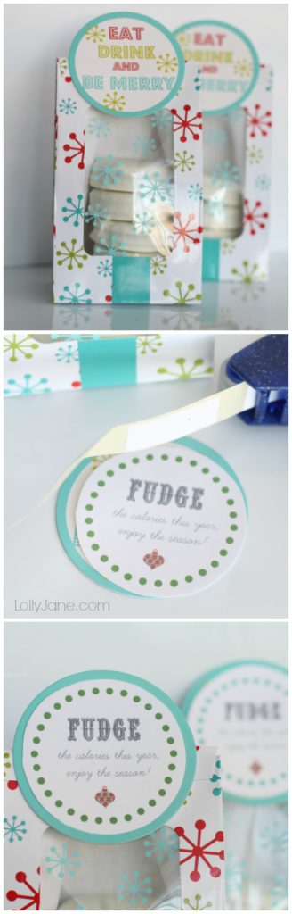 Fudge the calories this season neighbor gift idea! via lollyjane.com