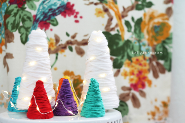 yarn wrapped trees