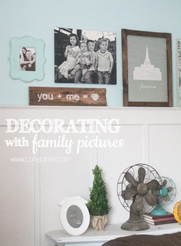 Decorating with Family Pictures... love this gallery wall!