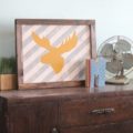 Fun striped moose head framed sign tutorial |via lollyjane.com