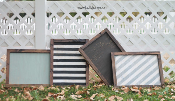 Cute plain and striped distressed signs, ready to display! 