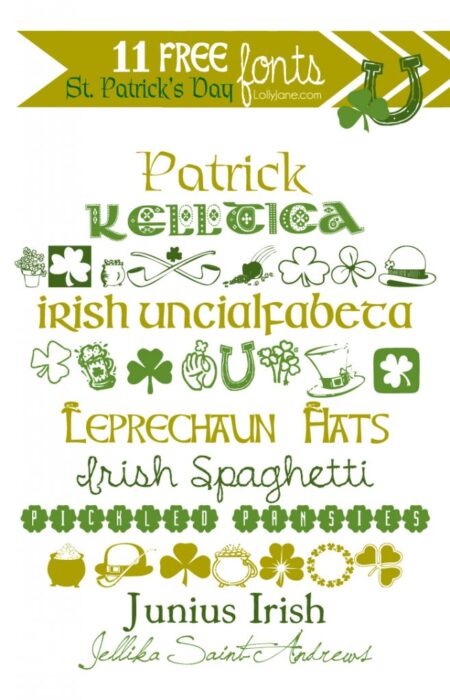 11 Free St. Patricks Day Fonts