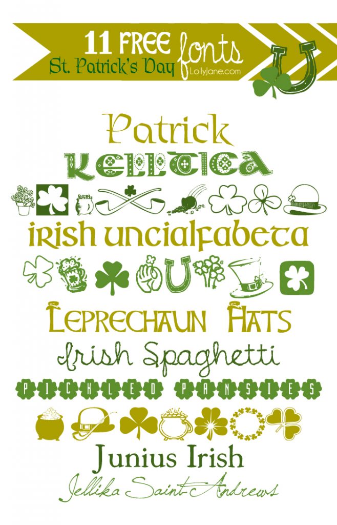 st paddys day free fonts