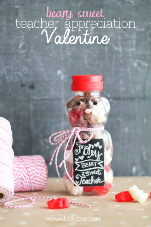 "Beary Sweet" Teacher  Appreciation Valentine   #teacherappreciation