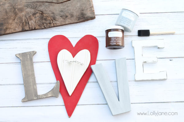 Cute sign! Rustic looking "LOVE" letters on barnwood! Perfect year round decor! 