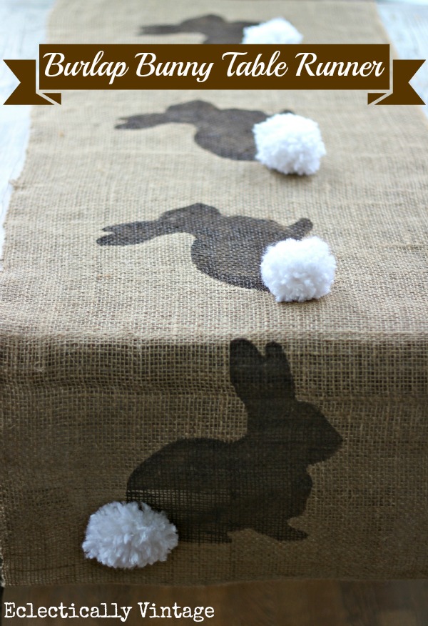 Bunny Table Runner DIY + 26 other cute Easter/spring ideas! via lollyjane.com