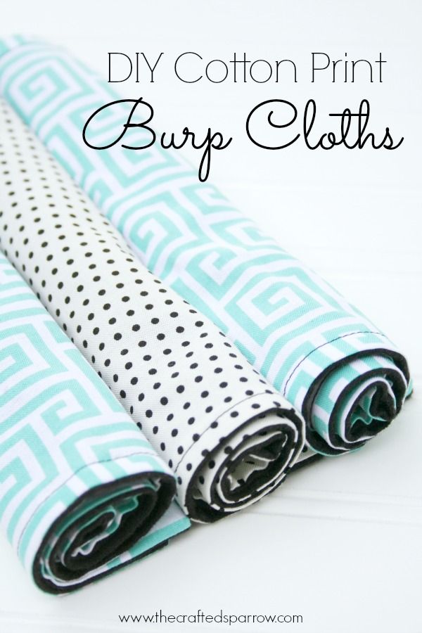 Cute! DIY print burlp cloths