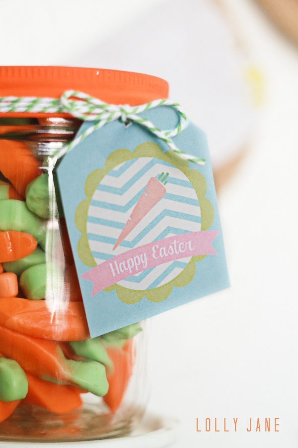 FREE Easter printable tag with cute carrot on it