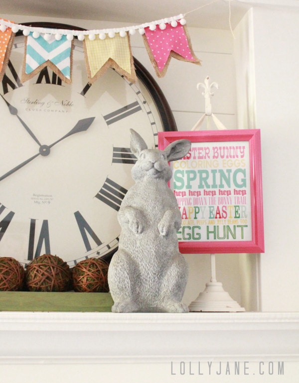 Pretty Easter Mantel Decorations