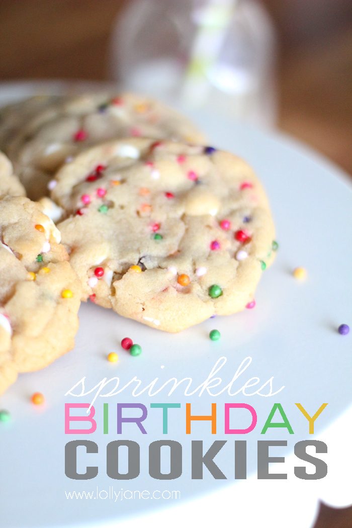 Sprinkles Birthday Cookies. Cute and perfect for any birthday occasion!