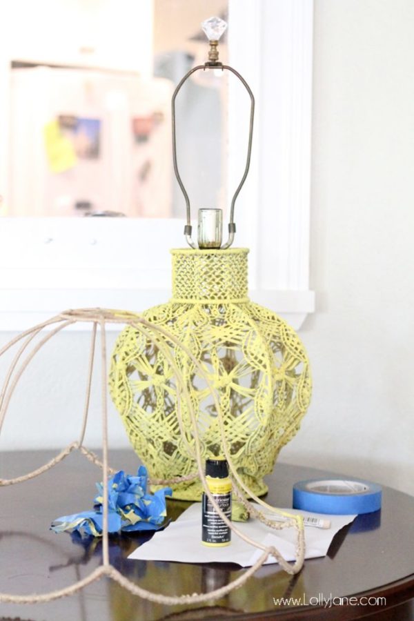 Macrame Lamp Redo via lollyjane.com