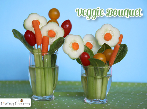 Veggie Bouquet + 26 other cute Easter/spring ideas! via lollyjane.com