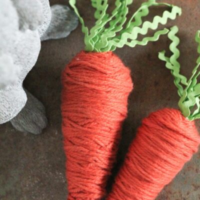Yarn wrapped carrots