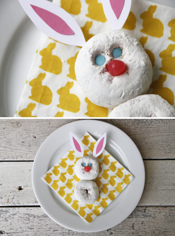 Cute spring donut bunny