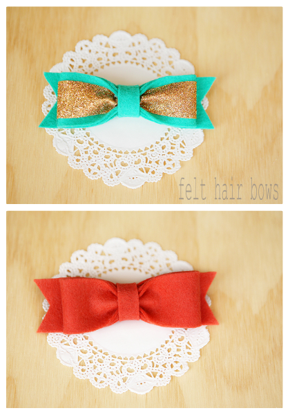 spring felt hair bows | eighteen25.com