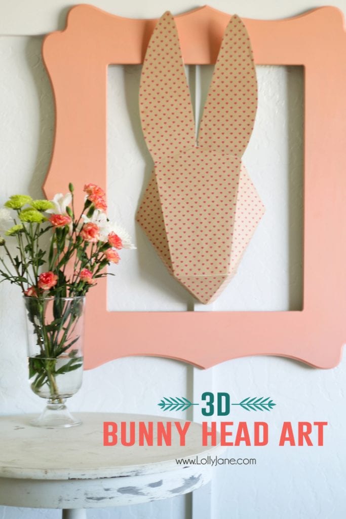 3D bunny head art