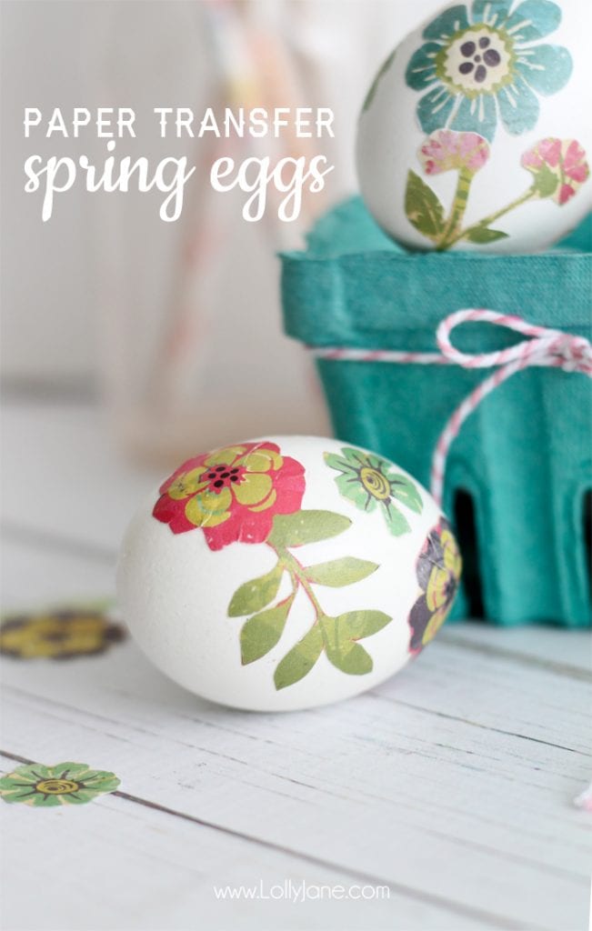 Paper transfer spring eggs