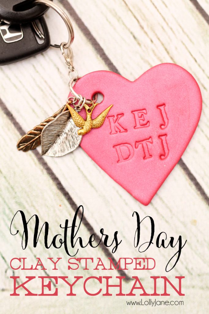 Simple Mother’s Day clay keychains