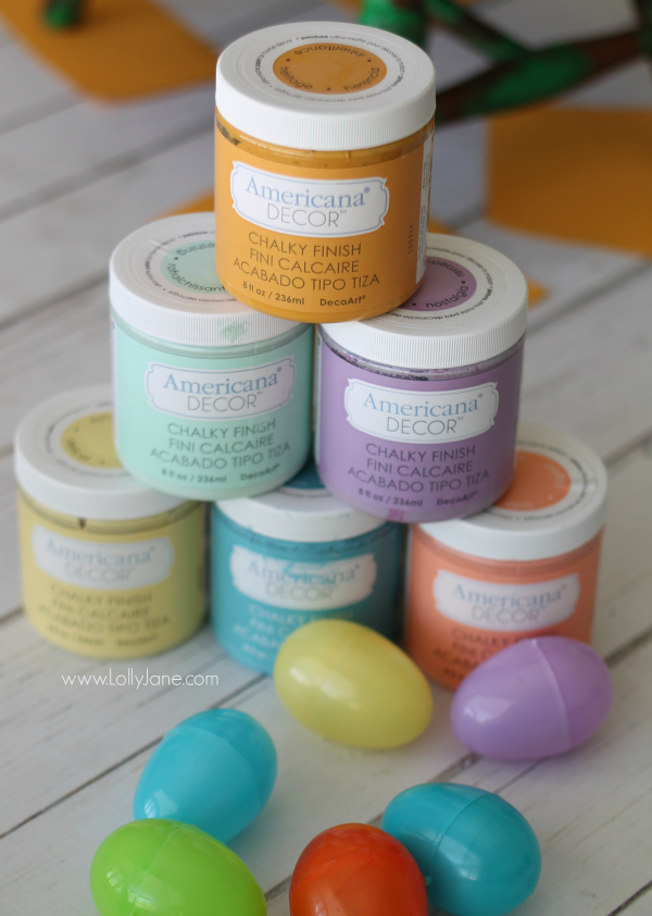 Come see the "after" chalky Easter eggs, so pretty for spring! @lollyjaneblog