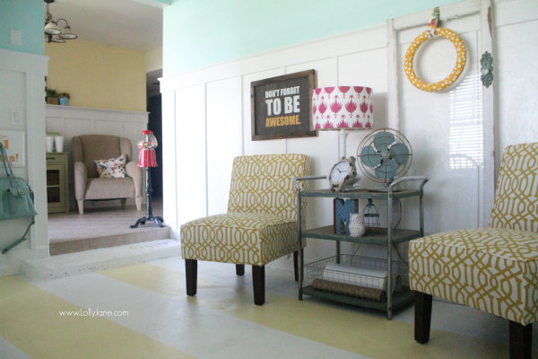 A fun colorful craft room!