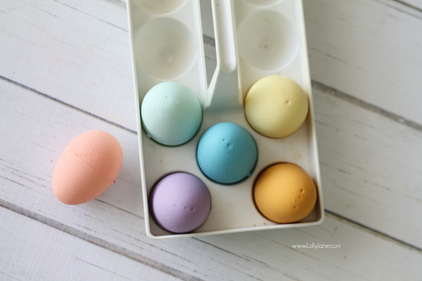 Chalky Easter Eggs, a fun, colorful tutorial! So easy! @lollyjaneblog